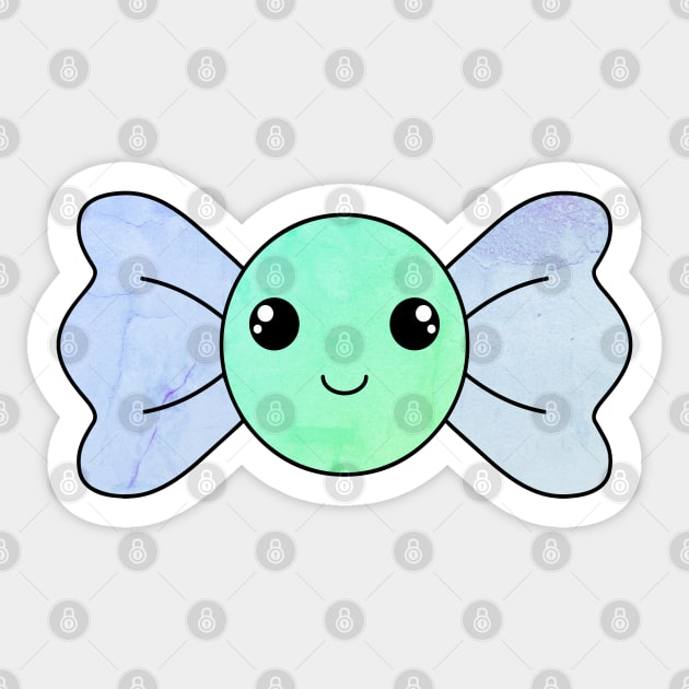 Pastel Watercolor Kawaii Mint Candy Sticker by Sweet Daydream